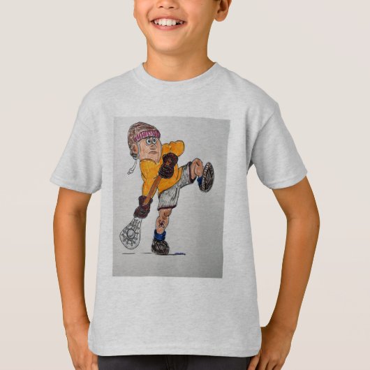 lacrosse speler t-shirt (Voorkant)