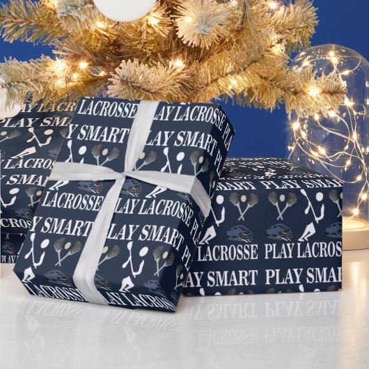 Lacrosse speler Verjaardag Cadeaupapier (Feestdagen)