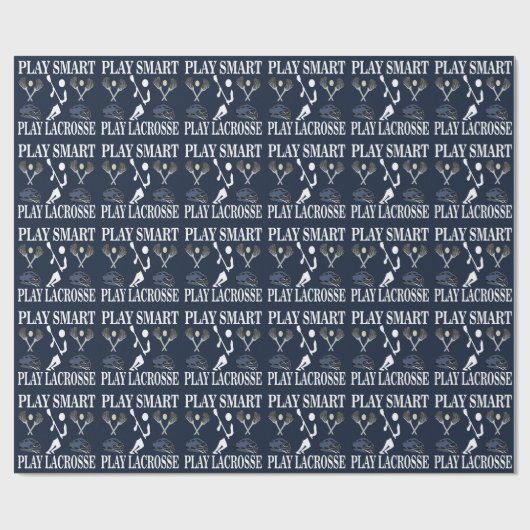 Lacrosse speler Verjaardag Cadeaupapier (Vlak)