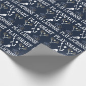 Lacrosse speler Verjaardag Cadeaupapier (Hoek)