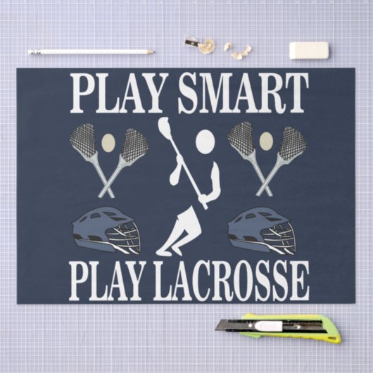 Lacrosse speler Verjaardag Tissuepapier (Craft)