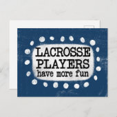 Lacrosse-spelers hebben meer plezier in het Briefk Briefkaart (Voorkant / Achterkant)