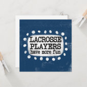 Lacrosse-spelers hebben meer plezier in het Wenska Kaart (Voorkant / Achterkant in situ)