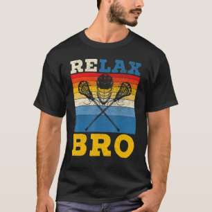 Lacrosse Spelers Lax Stick Sports Team Retro T-shirt