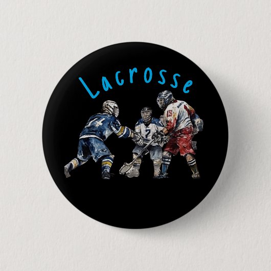 Lacrosse-spelers Ronde Button 5,7 Cm (Voorkant)