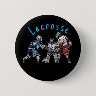 Lacrosse-spelers Ronde Button 5,7 Cm