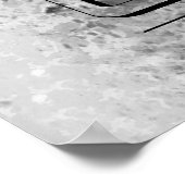  lacrosse Splatter B/W — Horizontaal Poster (Hoek)