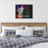 Lacrosse Splatter spread Canvas Afdruk (Insitu (Slaapkamer))