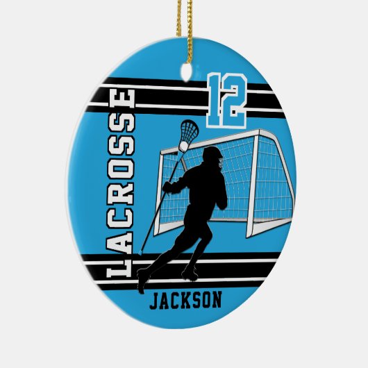 Lacrosse 🥍 Sport - Baby Blue Keramisch Ornament (Rechts)