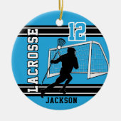 Lacrosse 🥍 Sport - Baby Blue Keramisch Ornament (Voorkant)