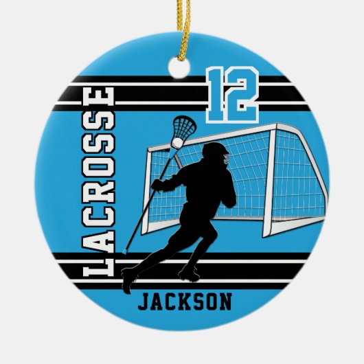 Lacrosse 🥍 Sport - Baby Blue Keramisch Ornament (Voorkant)