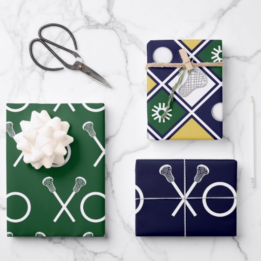 Lacrosse sport cadeaupapier vellen (Voorkant)