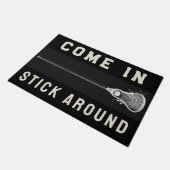 Lacrosse sport decor deurmat (Schuin)
