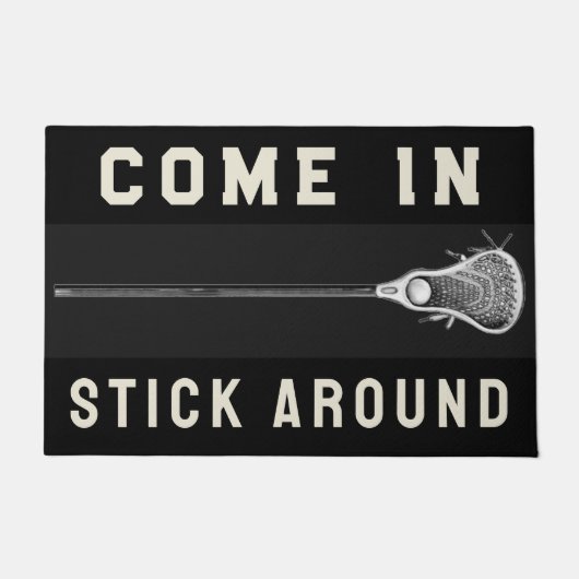Lacrosse sport decor deurmat (Voorkant)