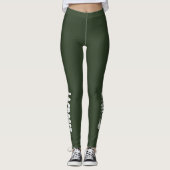 Lacrosse Sport in Evergreen Leggings (Voorkant)