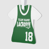 Lacrosse Sport Jersey Groen met Foto Ornament (voorkant)