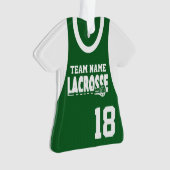 Lacrosse Sport Jersey Groen met Foto Ornament (voorkant)