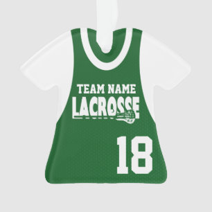Lacrosse Sport Jersey Groen met Nummer Ornament