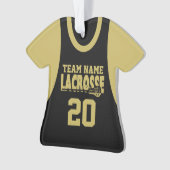 Lacrosse Sport Jersey Zwart Ornament (voorkant)