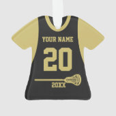 Lacrosse Sport Jersey Zwart Ornament (achterkant)