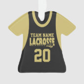 Lacrosse Sport Jersey Zwart Ornament (voorkant)