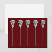 Lacrosse Sport Maroon Ansichtkaart Briefkaart (Voorkant / Achterkant)