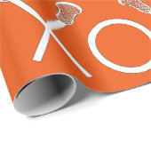 Lacrosse Sport Oranje Cadeaupapier (Rol Hoek)