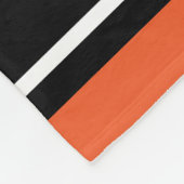 Lacrosse Sport - Oranje, wit, zwart Fleece Deken (Hoek)
