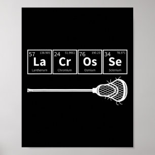 Lacrosse sport Periodieke Lijst van Elementen Lax Poster