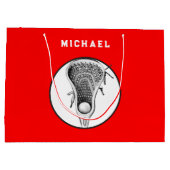 Lacrosse Sport Rood Grote Cadeautas (Achterkant)