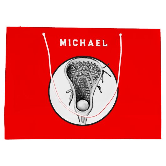 Lacrosse Sport Rood Grote Cadeautas (Achterkant)