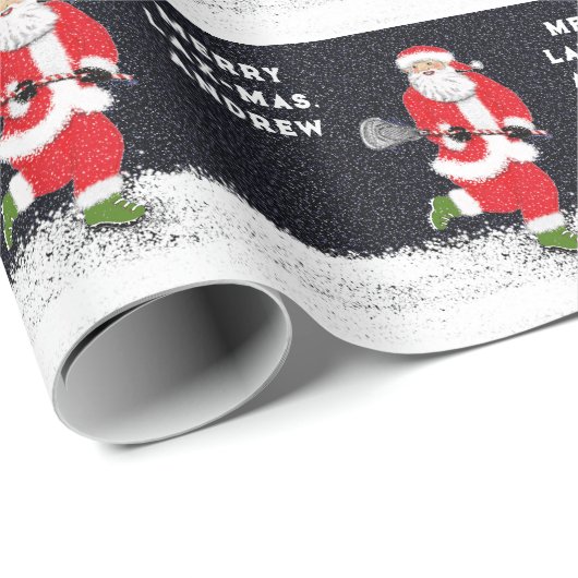 Lacrosse Sport Santa Cadeaupapier (Rol Hoek)