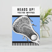 Lacrosse Sport Uitnodigingen (Staand voorkant)