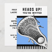 Lacrosse Sport Uitnodigingen (Voorkant / Achterkant)