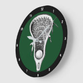 Lacrosse sportdecoratie grote klok (Hoek)