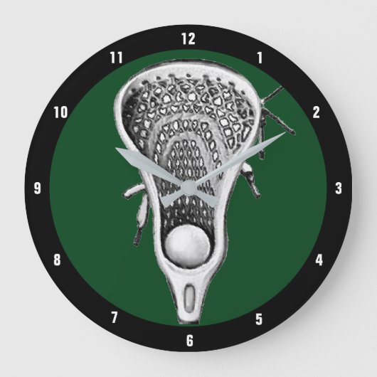Lacrosse sportdecoratie grote klok (Voorkant)
