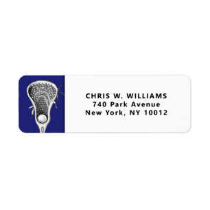 Lacrosse Sporten Blauw Etiket