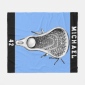 Lacrosse Sporten Fleece Deken (Voorkant (Horizontaal))