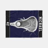Lacrosse sporten fleece deken (Voorkant (Horizontaal))