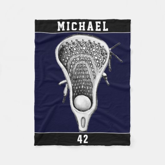 Lacrosse sporten fleece deken (Voorkant)