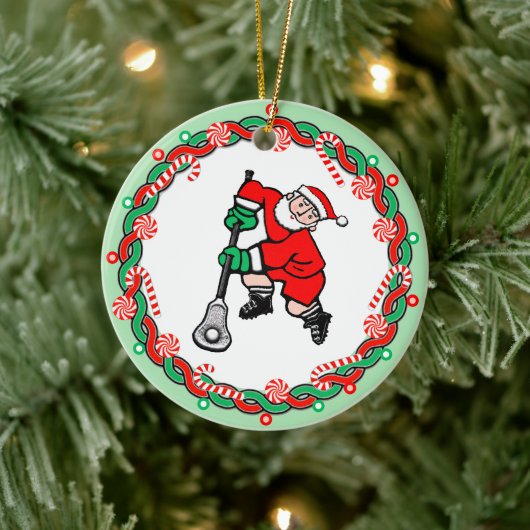 Lacrosse Sporten Keramisch Ornament (Boom)