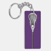 Lacrosse Sporten Sleutelhanger (Voorkant Links)