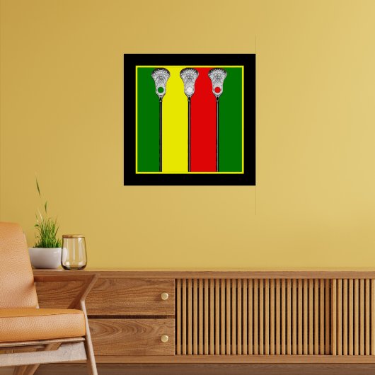 Lacrosse sportkunst poster (Woonkamer 2)