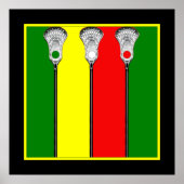 Lacrosse sportkunst poster (Voorkant)