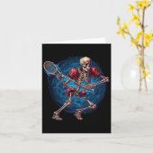 Lacrosse Sportliefhebber Halloween Lacrosse Speler Kaart (Gele Bloem)