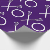 Lacrosse Sportpapier voor Paarse vulling Cadeaupapier (Hoek)