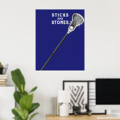 Lacrosse sportposter poster (Thuiskantoor)