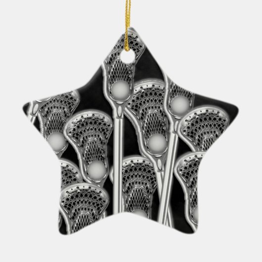 Lacrosse Sportprijs Keramisch Ornament (Voorkant)