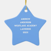 Lacrosse Sportprijs Keramisch Ornament (Achterkant)
