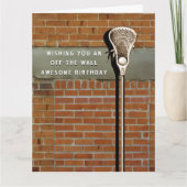 Lacrosse Sports Birthday Card Kaart (Voorkant)